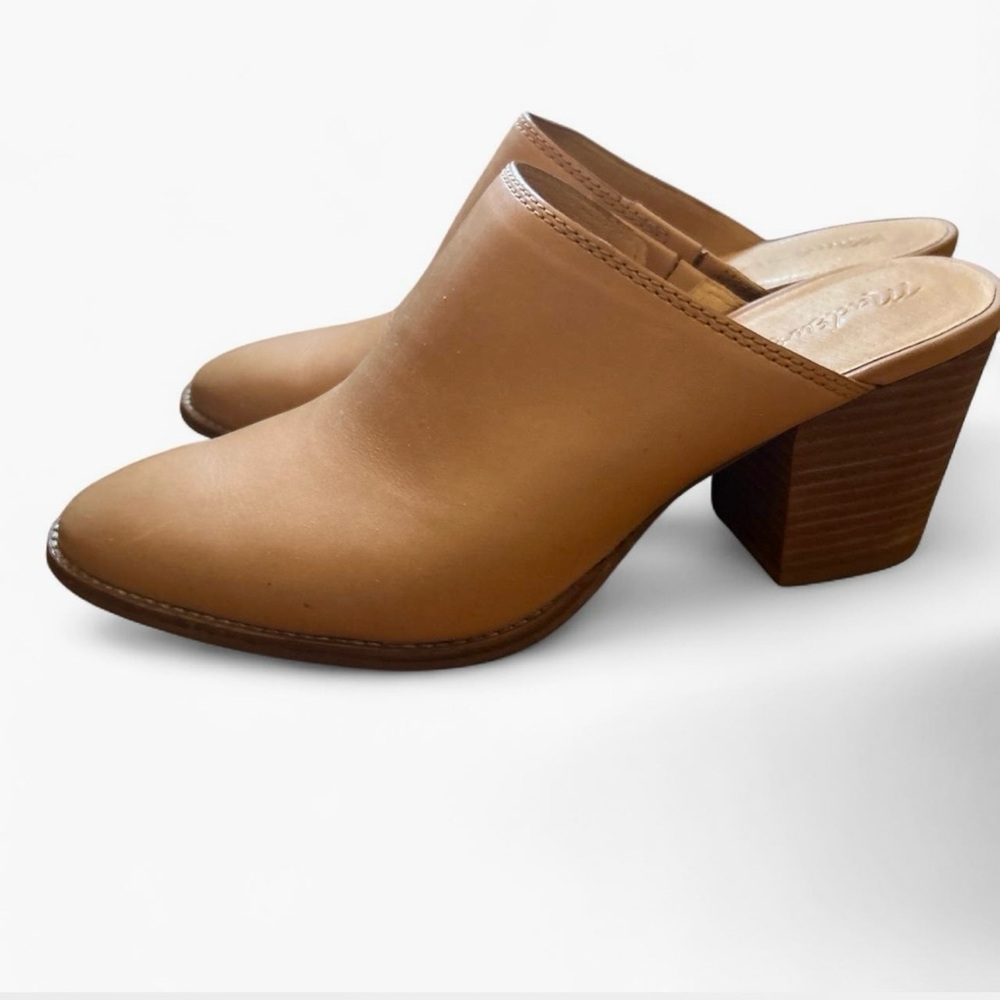 Madewell Women's Tan Block Heel Mules